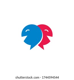 Chatting Logo template vector illustration