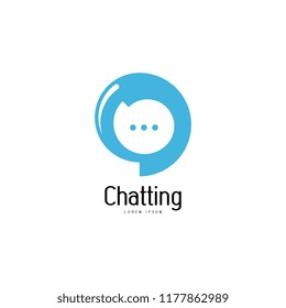 Chatting logo vector. Chatting logo template. Communication logo template