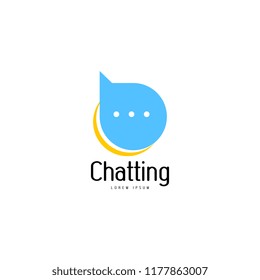 Chatting logo vector. Chatting logo template. Communication logo template