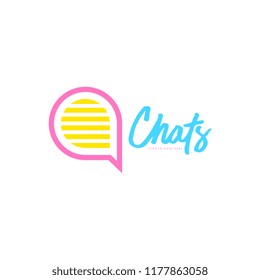Chatting logo vector. Chatting logo template. Communication logo template