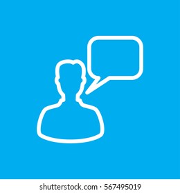 chatting man icon illustration isolated vector sign symbol