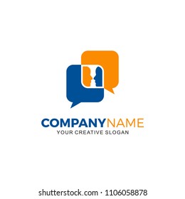 chatting, message logo Business & Consulting, vector  illustration