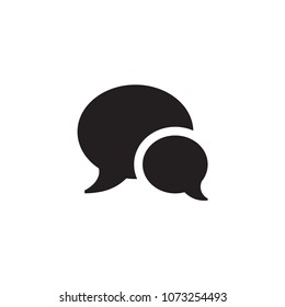 Chatting message talk dialog text icon pictogram vector symbol illustration flat