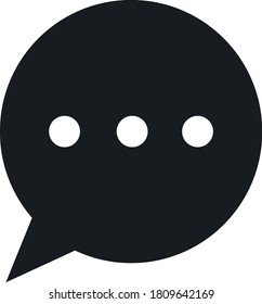 Chatting or messaging bubbles with dots flat icon apps and websites