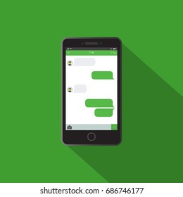 Chatting and messaging on social network device