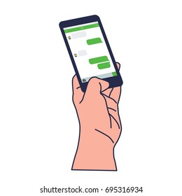 Chatting and messaging on social network device