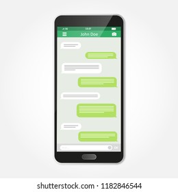 Chatting and messaging. SMS messages sending. Social network concept