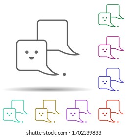 Chatting multi color icon. Simple thin line, outline vector of school icons for ui and ux, website or mobile application