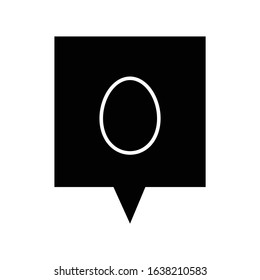 chatting online egg icon or logo illustration on white background. Perfect use for website, pattern, design, etc.
