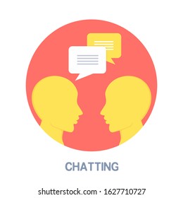 Chatting and other icon concept