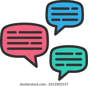 Chatting Outline Filled Style Icon