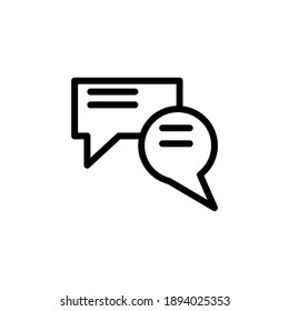 chatting outline Icon. internet of think vector illustration on white background