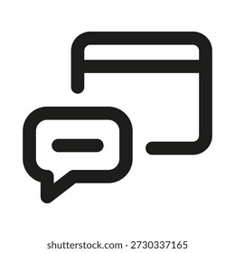 Chatting professional line icon. Professional Line Vector Icon with modern conversation messaging concept, minimal clean outline design and scalable communication symbol
