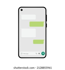Chatting screen mobile smartphone template design