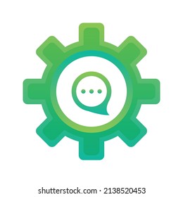 Design-Vorlagensymbol für Chat-Service-Logos