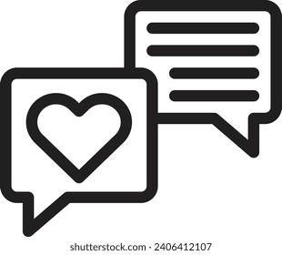 Chatting single vector line icon
