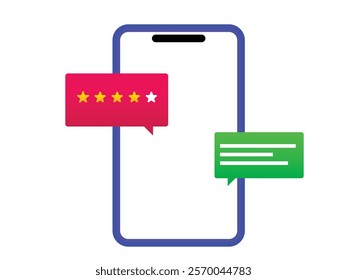 Chatting smartphone connect flat design 
