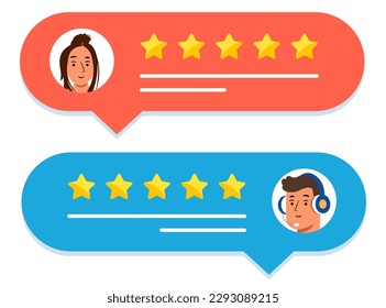 Chatting speech bubble with people user in a flat design