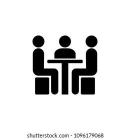 chatting at the table icon. Element of conversation icon for mobile concept and web apps. Isolated chatting at the table icon can be used for web and mobile on white background