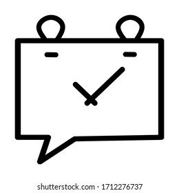 Chatting time, clock, watch icon. Concept of UI design elements. Digital countdown app, user interface kit, mobile clock interface. It's time to chat, message, social vector sign.