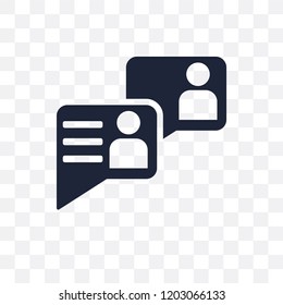 Chatting transparent icon. Chatting symbol design from Communication collection. Simple element vector illustration on transparent background.