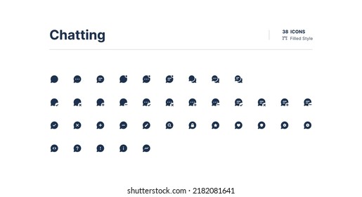 Chatting UI Icons Pack Filled Style