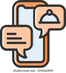 chatting vector concept on white background. isolated illustration icon