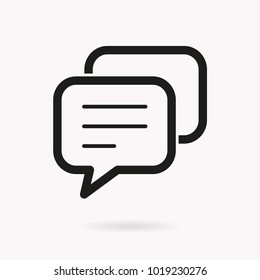 Chatting vector icon. Black illustration isolated for graphic and web design.