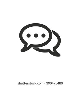Chatting   vector icon. Black  illustration isolated on white  background for graphic and web design.