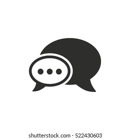 Chatting vector icon. Black illustration isolated on white background for graphic and web design.
