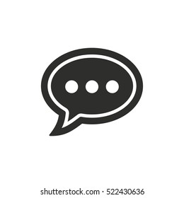 Chatting vector icon. Black illustration isolated on white background for graphic and web design.