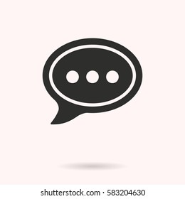 Chatting vector icon. Black illustration isolated on white background for graphic and web design.