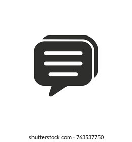 Chatting vector icon. Black illustration isolated on white background for graphic and web design.