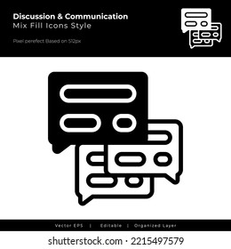 chatting Vector icon can be use for user interface, seamless pattern, mobile app icon