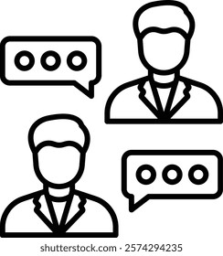 Chatting vector icon. Can be used for printing, mobile and web applications.