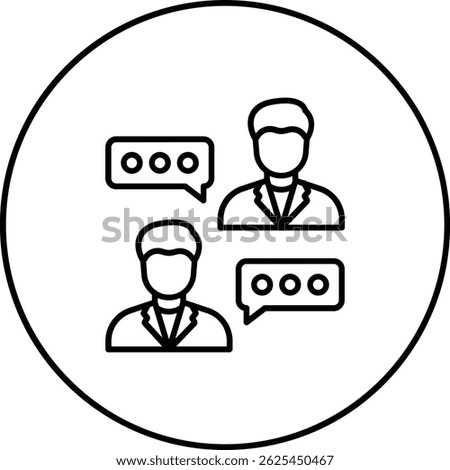 Chatting vector icon. Can be used for printing, mobile and web applications.