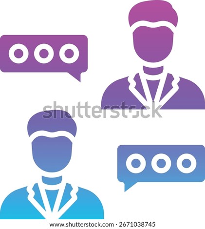 Chatting vector icon. Can be used for printing, mobile and web applications.