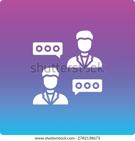 Chatting vector icon. Can be used for printing, mobile and web applications.