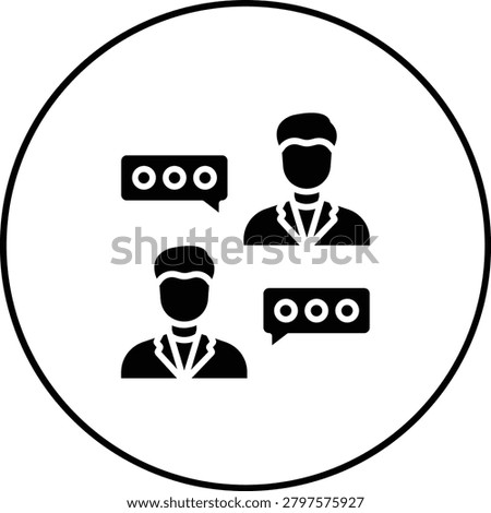 Chatting vector icon. Can be used for printing, mobile and web applications.
