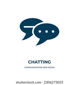chatting vector icon. chatting, communication, internet filled icons from flat communication and media concept. Isolated black glyph icon, vector illustration symbol element for web design and mobile 