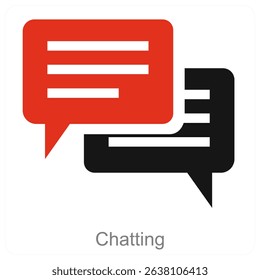 Chatting vector icon concept design