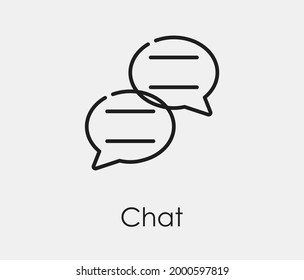 Chatting vector icon. Editable stroke. Symbol in Line Art Style for Design, Presentation, Website or Apps Elements, Logo. Pixel vector graphics - Vector