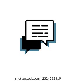 Chatting vector icon. Flat illustration isolated on white background for graphic and web design.