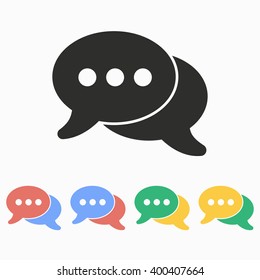 Chatting  vector icon. Illustration isolated on white  background for graphic and web design.
