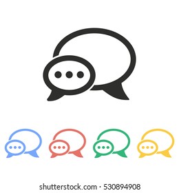 Chatting vector icon. Illustration isolated on white background for graphic and web design.
