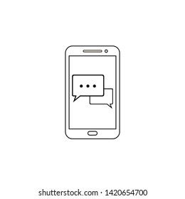Chatting vector icon on white background