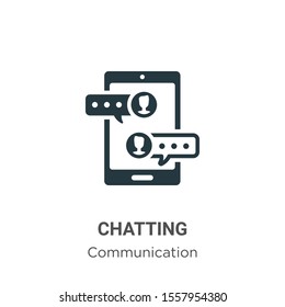 Chatting vector icon on white background. Flat vector chatting icon symbol sign from modern communication collection for mobile concept and web apps design.