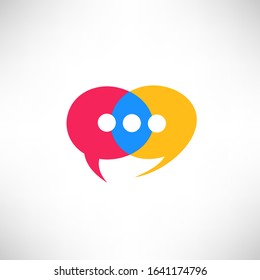 Chatting. Vector illustration of a communication concept