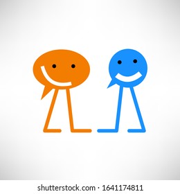 Chatting. Vector illustration of a communication concept