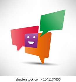Chatting. Vector illustration of a communication concept